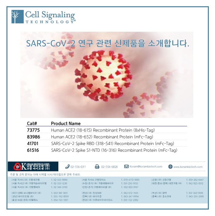 CST SARS-CoV-2 연구관련 신제품 소개