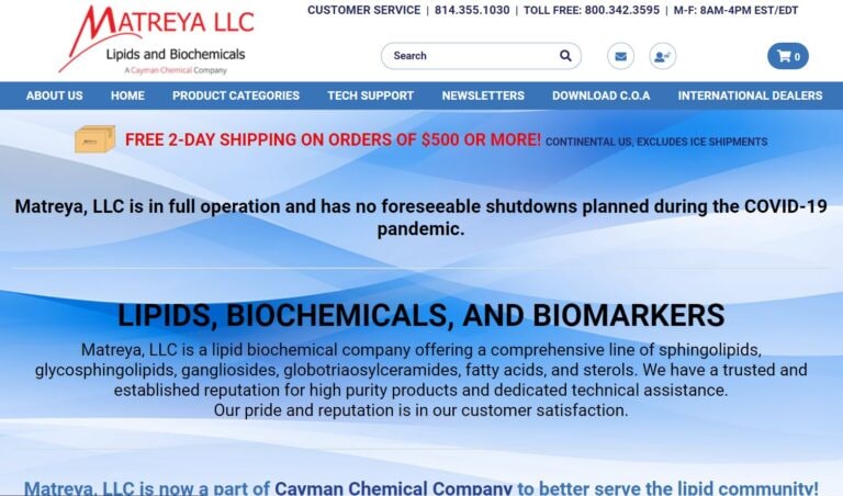 Matreya Cayman Chemical Company | Korea 공식 대리점 | 코람바이오텍(주)/코람바이오젠(주)