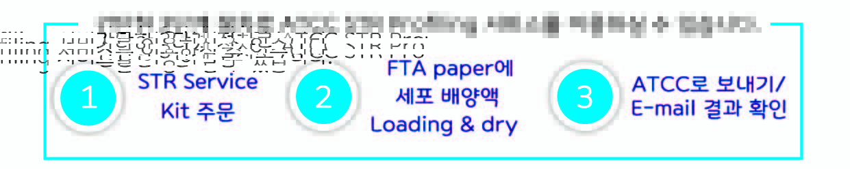 ATCC STR Profiling 서비스의 간단한 3단계