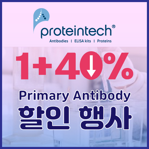 [Proteintech] 1차 항체 하나 구매 시, 다른 1차 항체 하나는 40% 할인해 드립니다.